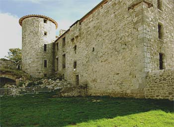 Château de Craux : La façade nord qui bordait la cour d'honneur