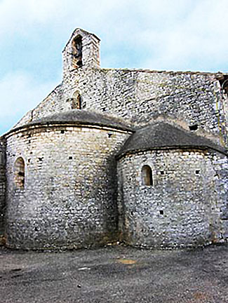 Gras - Église Saint-Vincent : le chevet