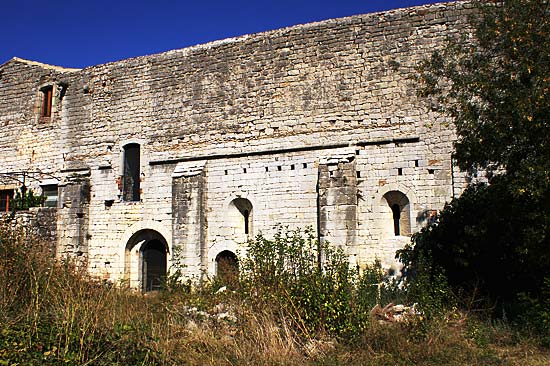 le mur sud de la chapelle