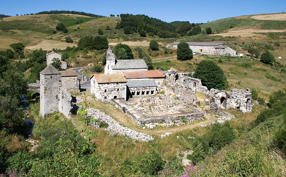 Abbaye de Mazan : Vue générale des vestiges
